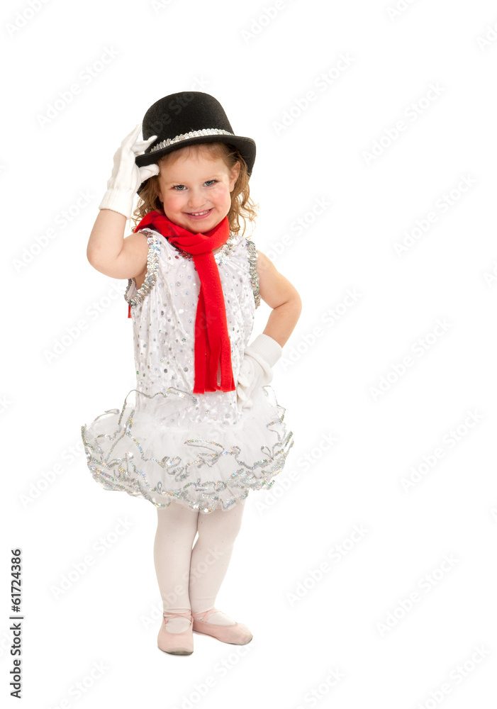 Child in Snowman Christmas Dance Costume Child in Snowman Christmas Dance Costume