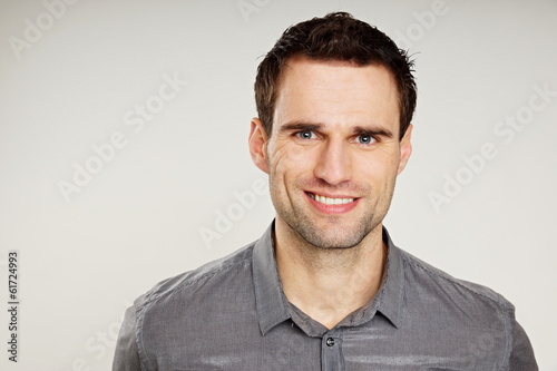 Portrait of a handsome man at shirt