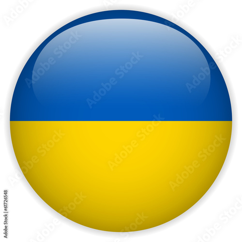 Ukraine Flag Glossy Button