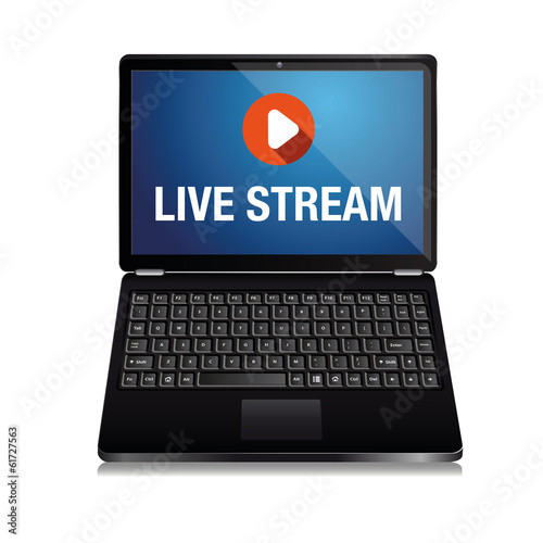 Live stream icon on screen
