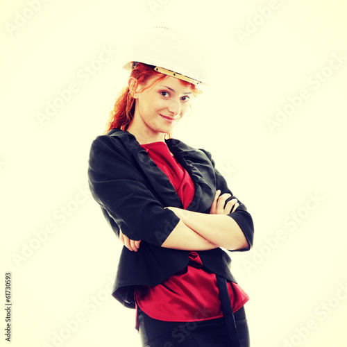 Portrait of confident female worker