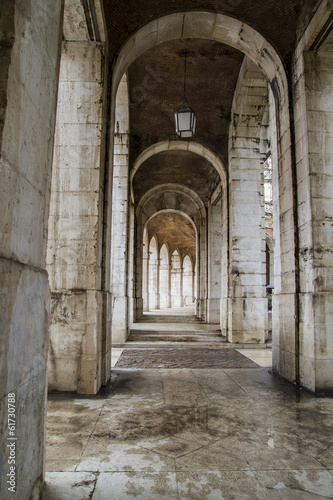 Columns and arcs. Palace of Aranjuez, Madrid, Spain