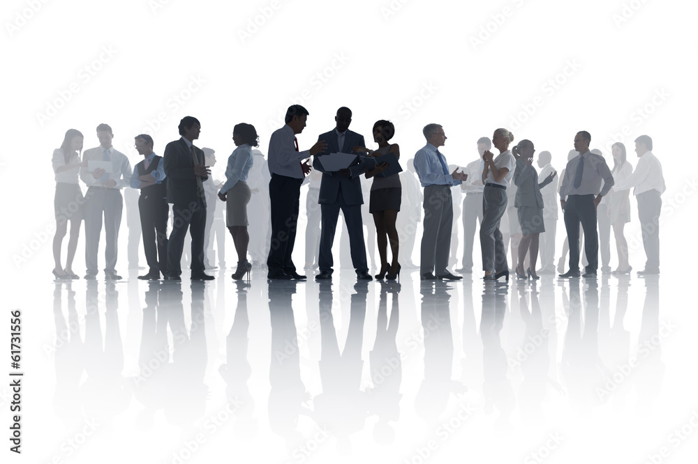 Large Group of Business People Meeting