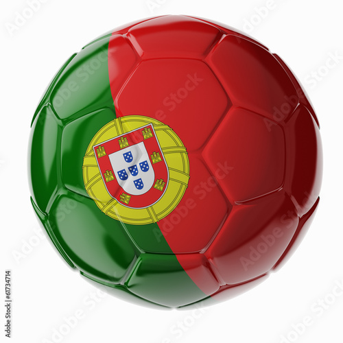 Soccer ball. Flag of Portugal