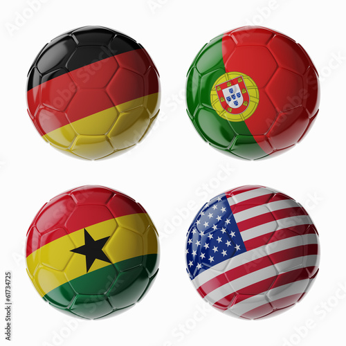 Football WorldCup 2014. Group G. Football/soccer balls.