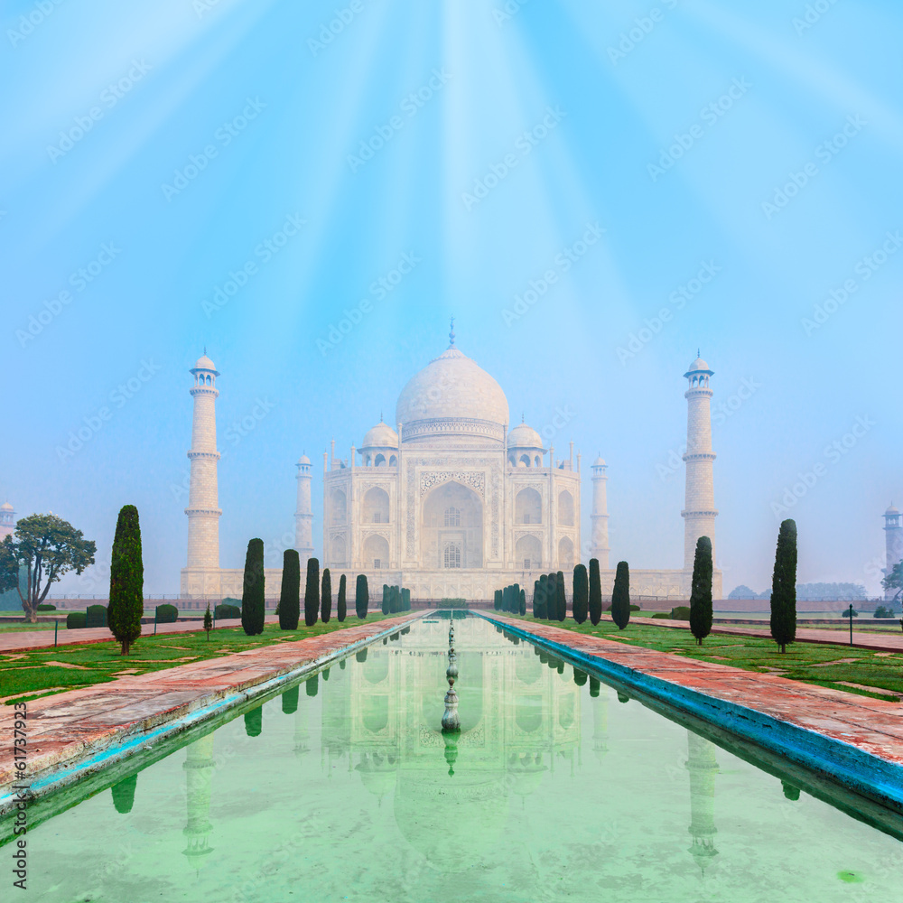 Naklejka premium Taj Mahal in India
