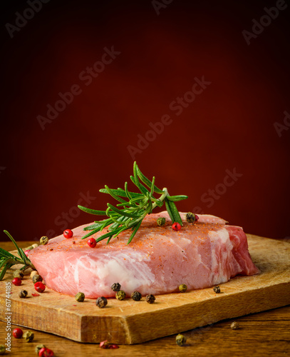 Raw steak