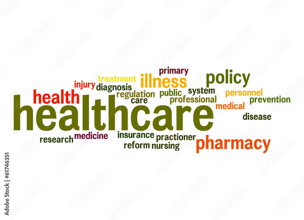 Obraz premium Healthcare word cloud