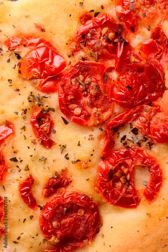 italian focaccia with little tomatoes italian focaccia with little tomatoes