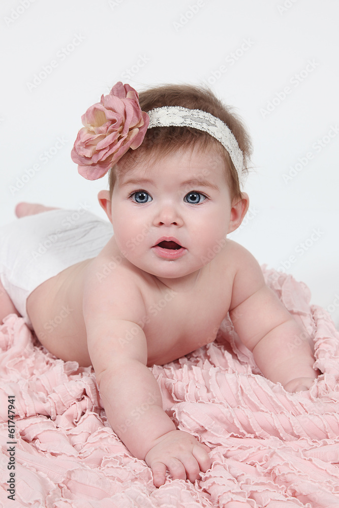 Sweet little baby girl Stock Photo | Adobe Stock