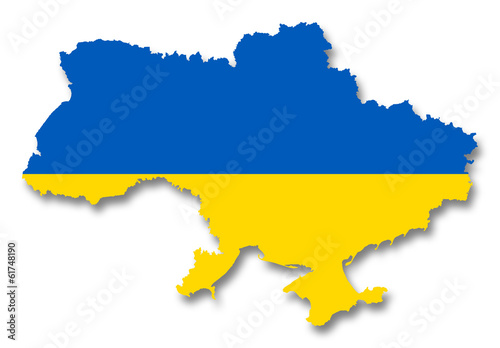 Carte / drapeau de l'Ukraine