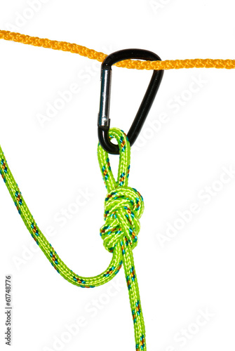 Canvas Print The flemish knot and carabiner