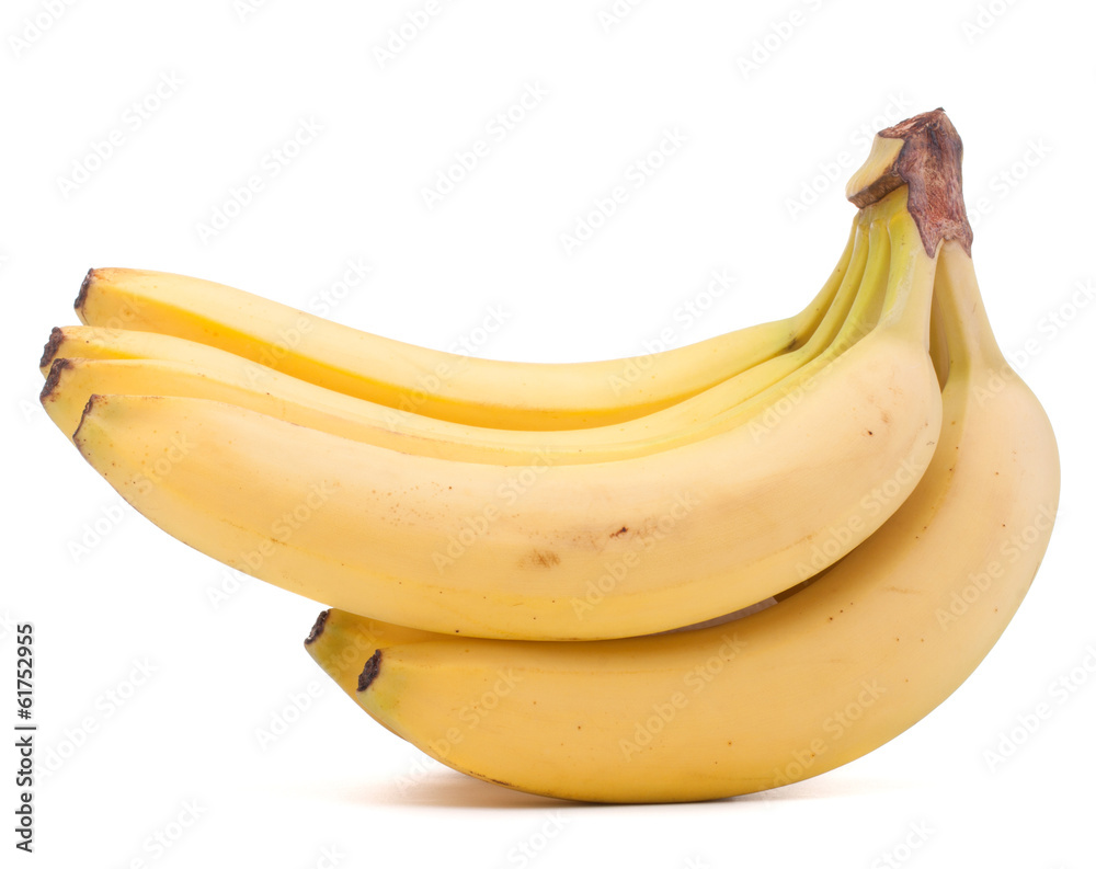 Bananas bunch isolated on white background cutout Bananas bunch isolated on white background cutout