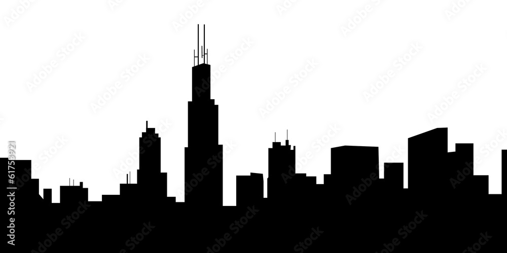 Chicago Skyline- vector