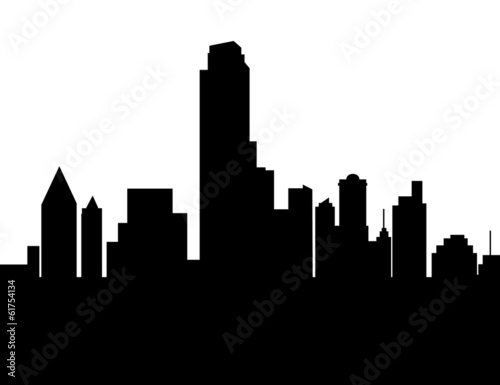 Dallas Skyline-vector