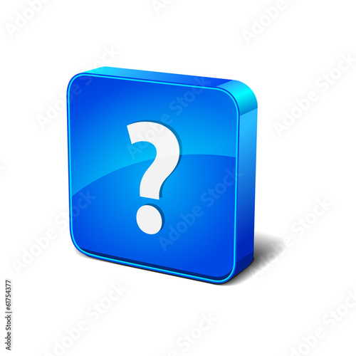 Help 3d Blue Rounded Corner Blue Vector Icon Button