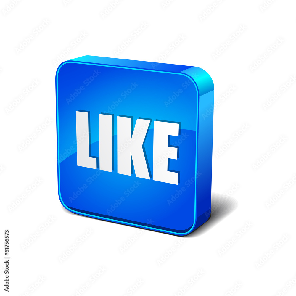 Like 3d Round Corner Blue Vector Icon Button Like 3d Round Corner Blue Vector Icon Button