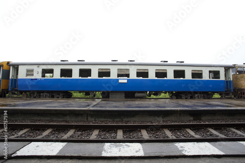 train bogie, Thailand empty train bogie on rail