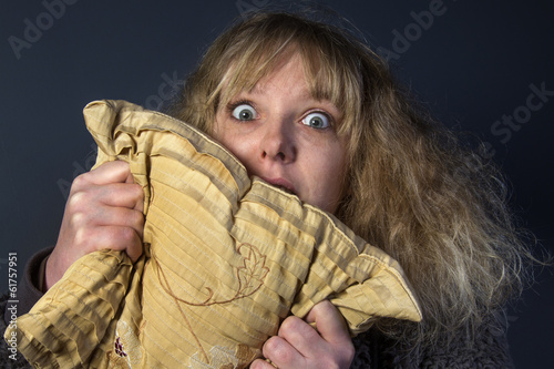 Watching a horror movie