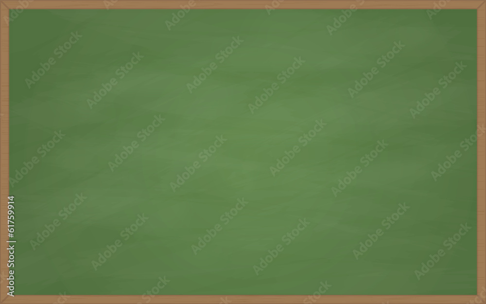 Empty green chalkboard