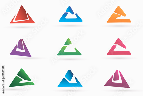 Free Download triangle Business abstract logo template - GFXLoad