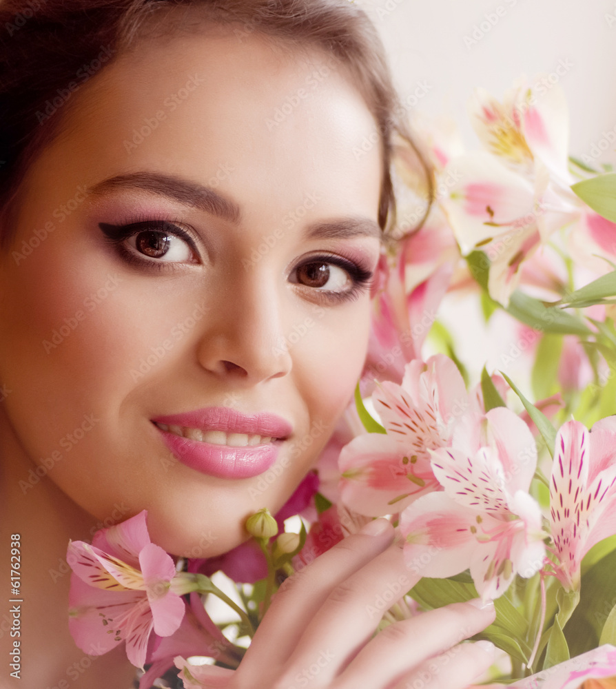 Portrait of beautiful young woman with makeup Portrait of beautiful young woman with makeup