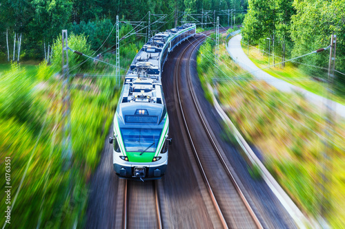 Modern high speed train