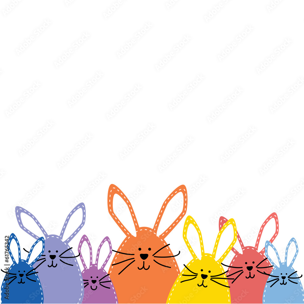 Group of Easter bunnies