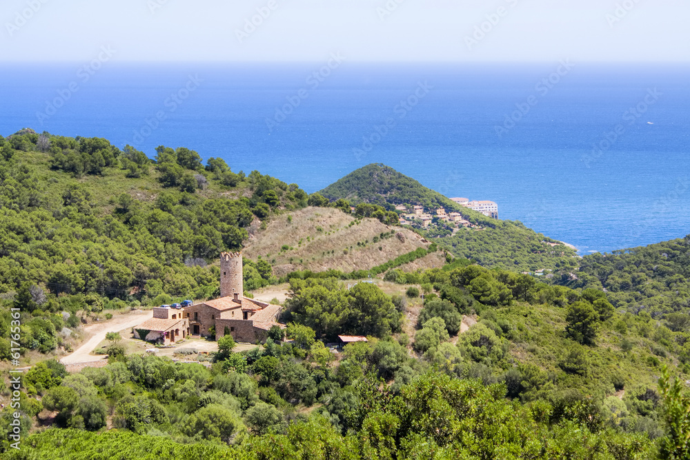 View from the castle of Begur, Catalonia, Spain