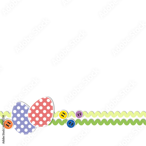 Easter eggs with polka dots
