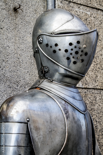 Spanish military armor, helmet and breastplate detail