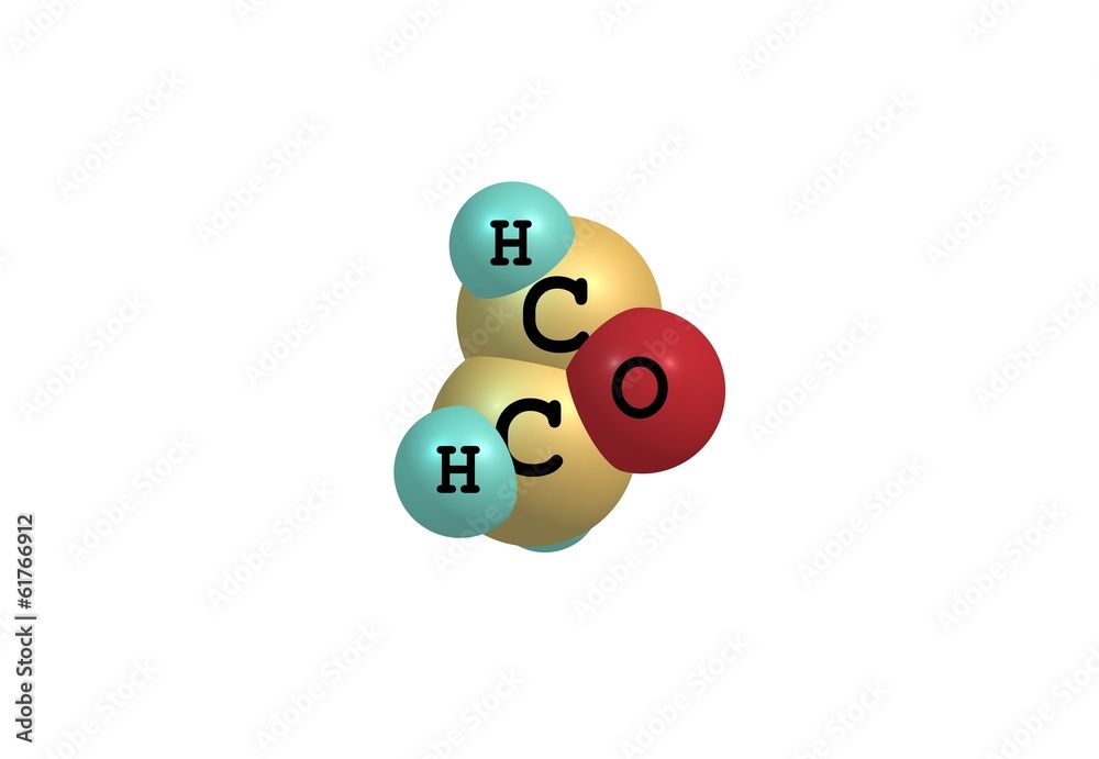 Oxirane molecular structure isolated on white Oxirane molecular structure isolated on white