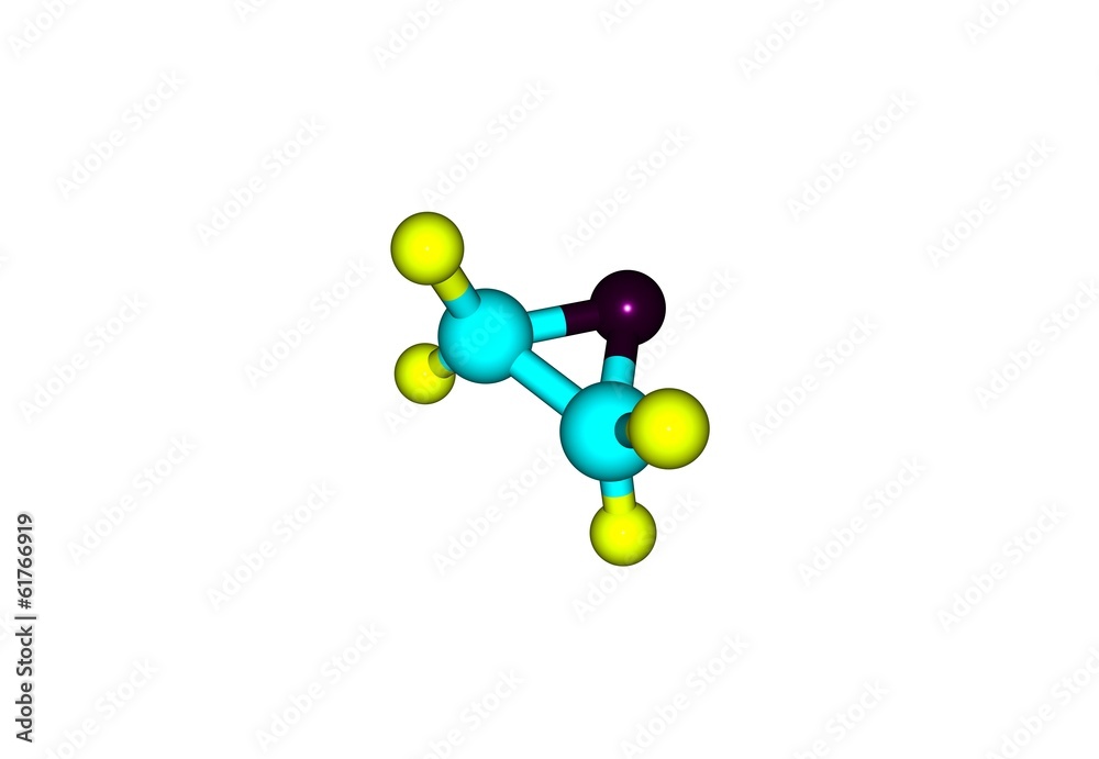 Oxirane molecular structure isolated on white Oxirane molecular structure isolated on white