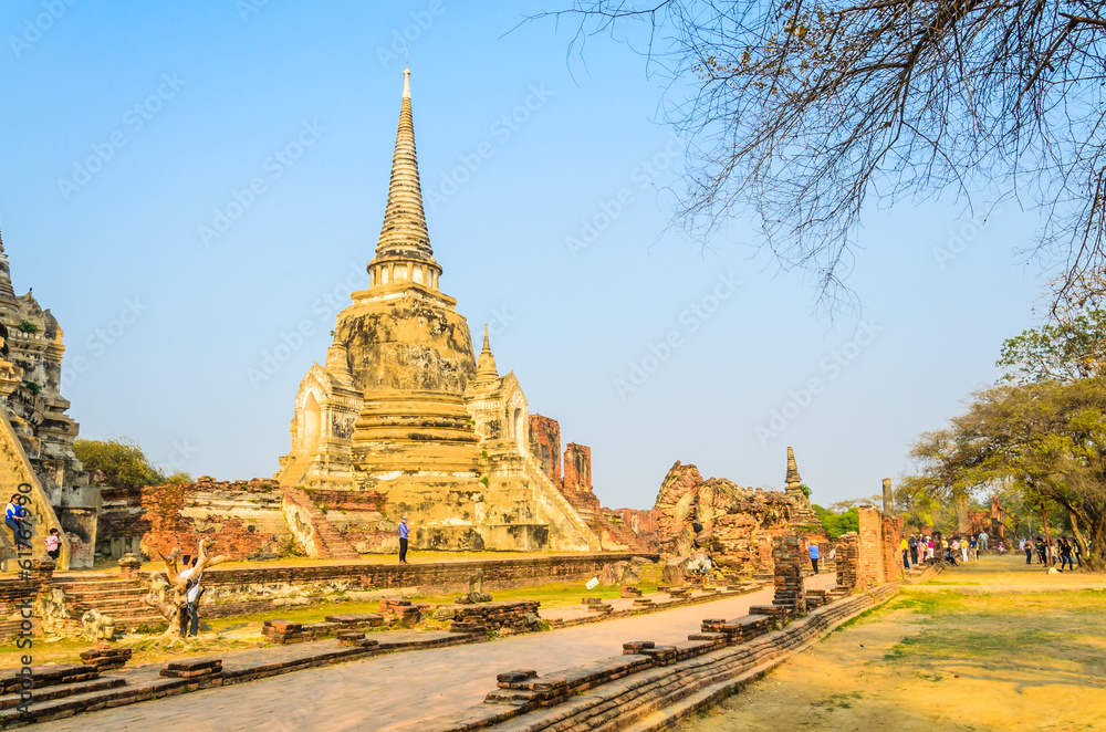 Fototapeta premium Wat Phra Si Sanphet temple at ayutthaya Thailand