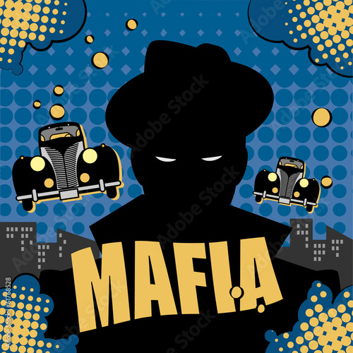 Abstract mafia or gangster background, vector illustration