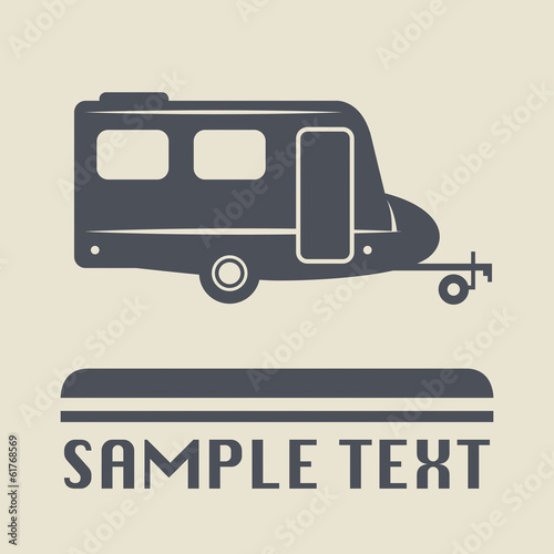 Camper icon or sign, vector illustration