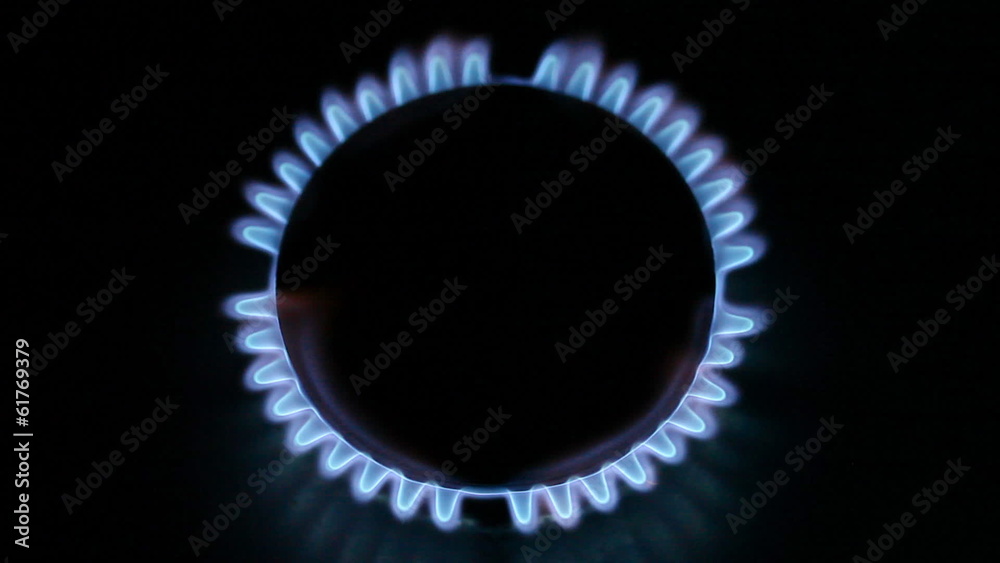 Gas burner igniting and extinction. Gas burner igniting and extinction.