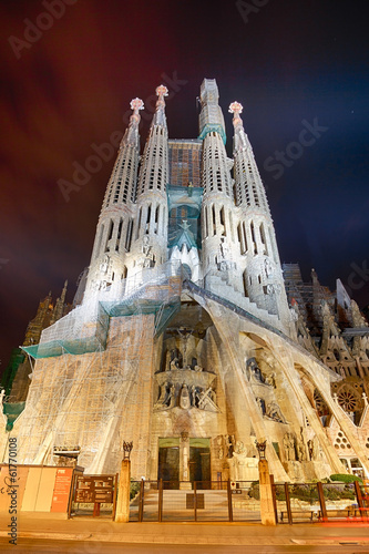 Expiatory church of La Sagrada Familia in Barcelona