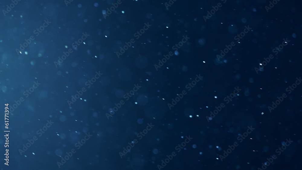 Flying dust particles abstract blue background, Loop-ready Flying dust particles abstract blue background, Loop-ready
