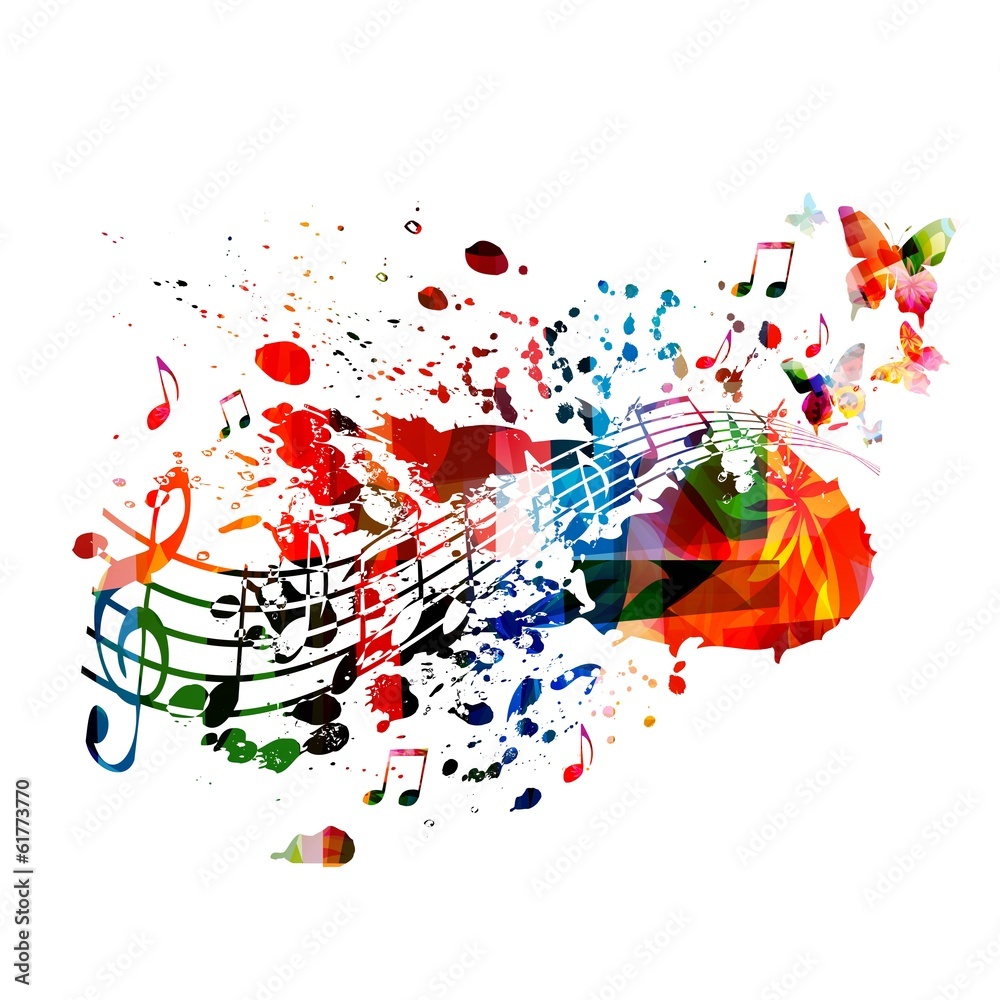 Colorful music background Adobe Stock