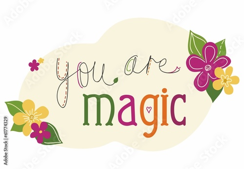 cute frame sticker for text decorated with flowers