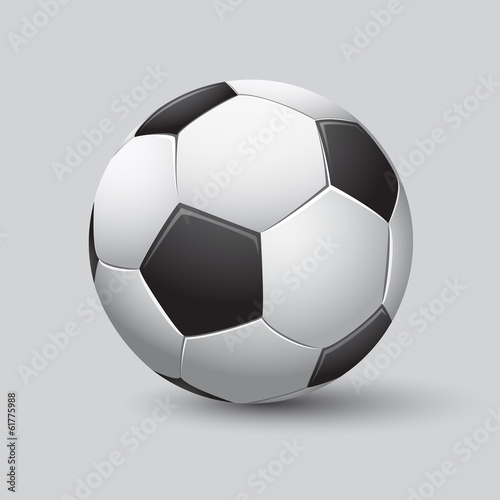 Realistic vector illustration of soccer ball