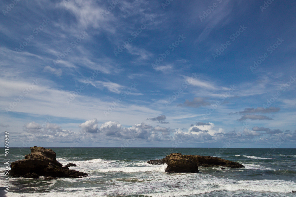 rocks in the ocean