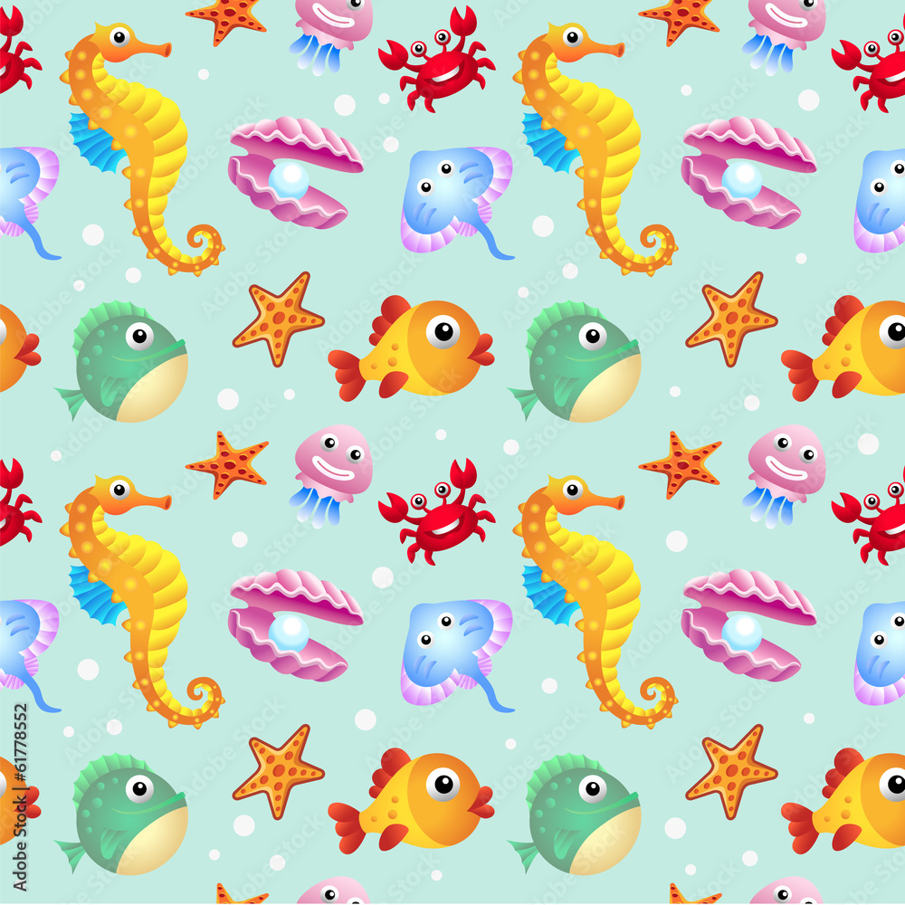 Sea creatures background