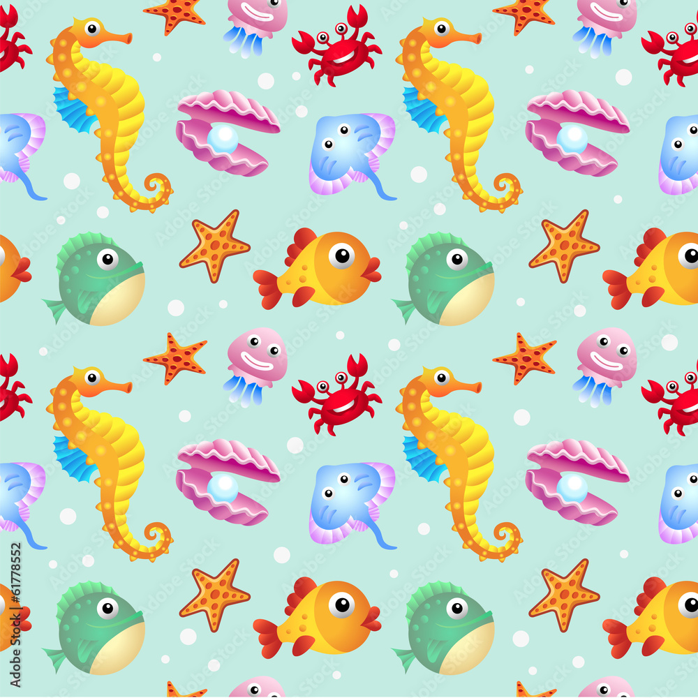 Sea creatures background