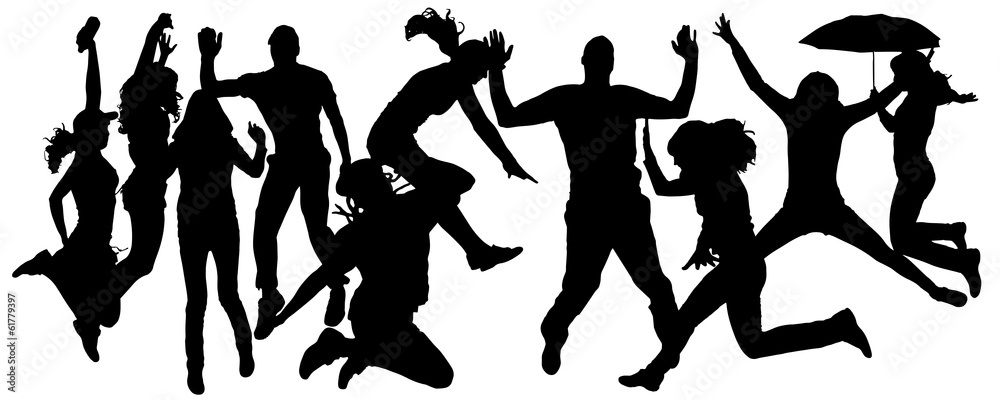 Vector silhouette of people. Vector silhouette of people.