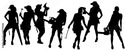 Vector silhouette of a woman.