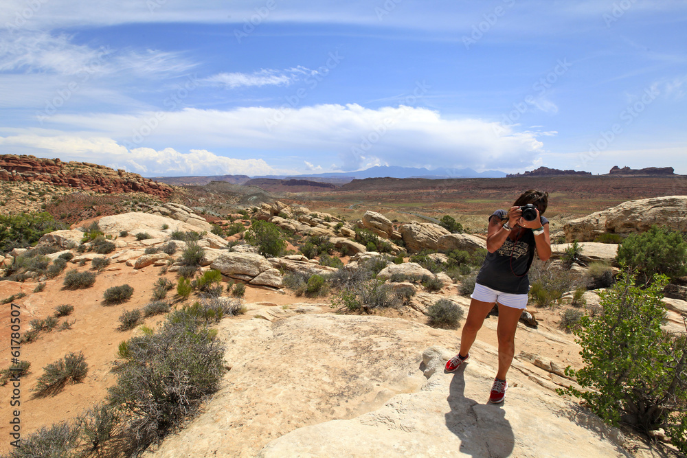 randonnée dans arch national park, Arizona