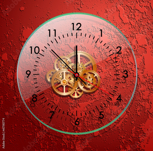 glass clockwork red