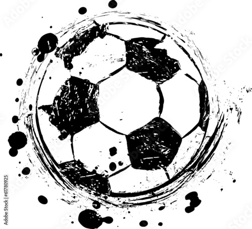 soccer / football illustration, free copy space, with soccer bal